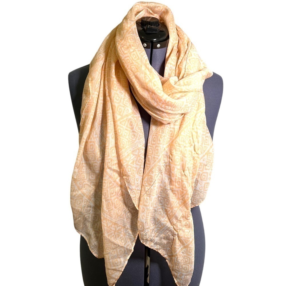 Karma Scarf Blush Pink White Geometric